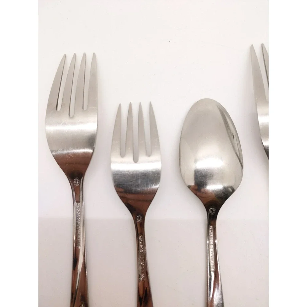 Oneida Rogers Sweet Briar Rose Flatware Set 6pc Silver Stainless Floral Design